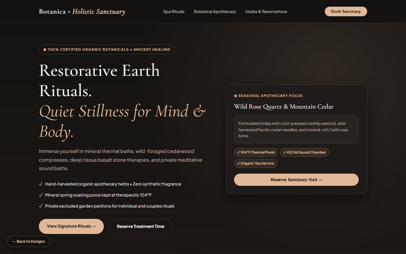 Botanica Holistic Wellness Day Spa Template