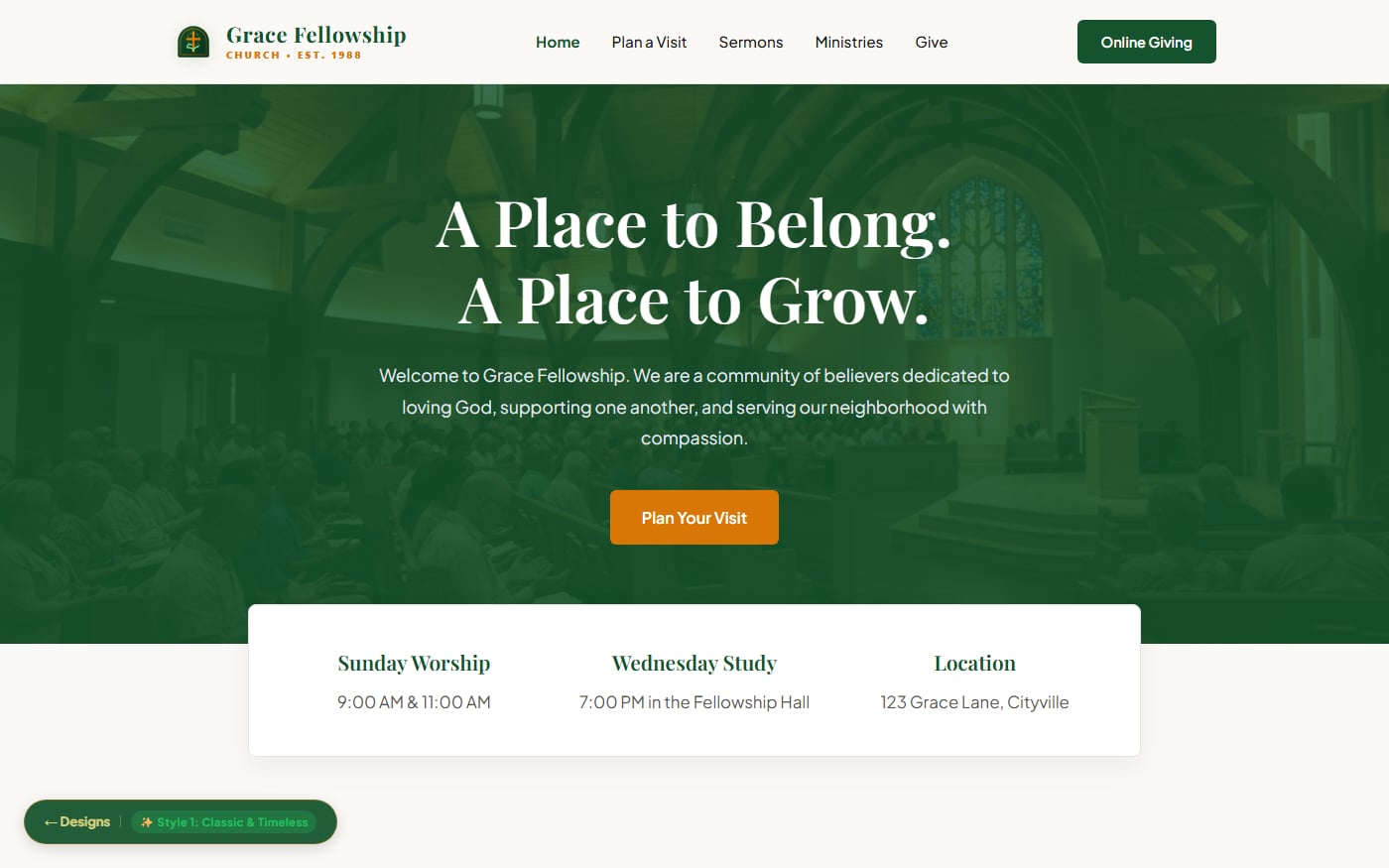 Grace Fellowship Church Preview