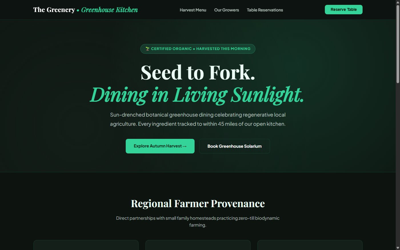 The Greenery Botanical Farm to Table Template