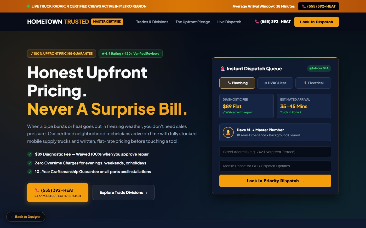 Hometown Trusted Trade and Plumbing Template