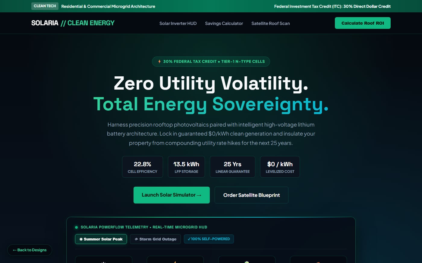 Solaria Modern Clean Energy and Solar Template