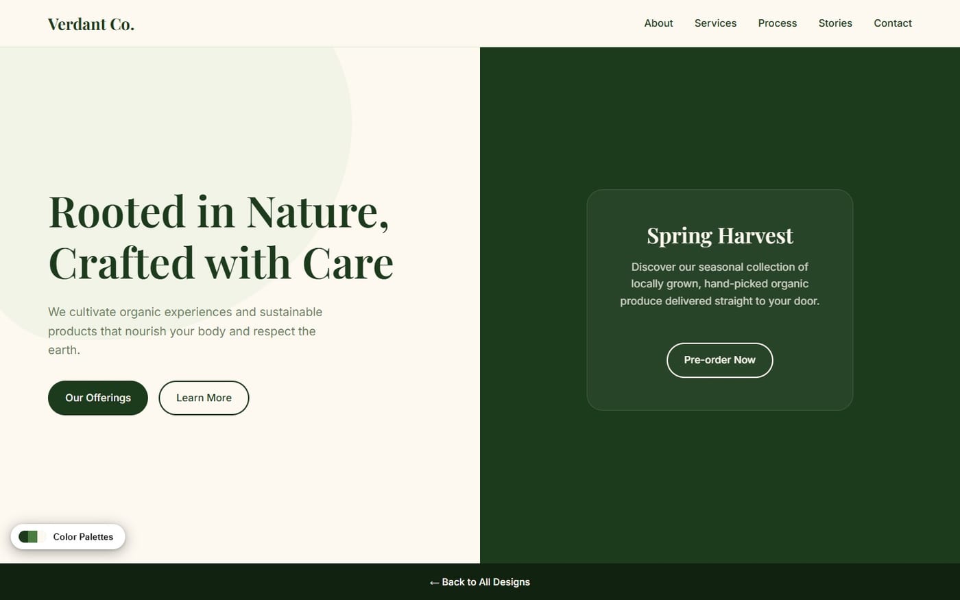 The Greenery Botanical Kitchen Template